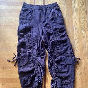 Free people burgundy plum Cargo Pants